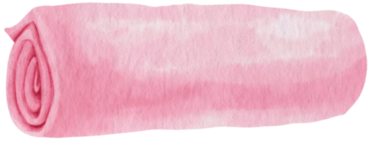 pink Beach towel picnic blanket in watercolor for summer png