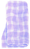 couverture de pique-nique serviette de plage à carreaux violets à l'aquarelle png