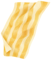 serviette de plage à rayures jaunes couverture de pique-nique style aquarelle png