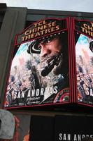 LOS ANGELES, MAY 26 - TCL Chinese Theater Marquee for San Andreas at the San Andreas World Premiere at the TCL Chinese Theater IMAX on May 26, 2015 in Los Angeles, CA photo