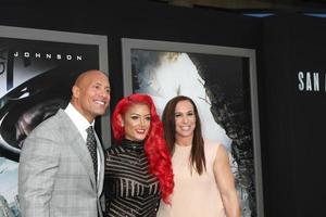 LOS ANGELES, MAY 26 - Dwayne Johnson, Eva Marie, Dany Garcia at the San Andreas World Premiere at the TCL Chinese Theater IMAX on May 26, 2015 in Los Angeles, CA photo