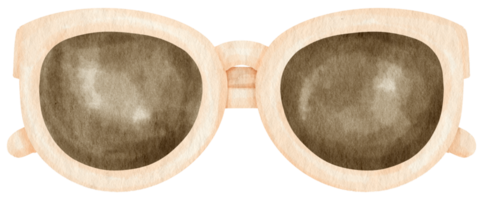 weiße sonnenbrille im aquarellsommermodeartikelelement png