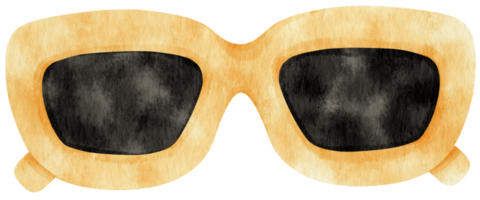 gelbe sonnenbrille aquarellillustration für sommer dekoratives element png