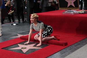 LOS ANGELES, MAY 2 - Scarlett Johansson at the Scarlett Johansson Star Walk of Fame Ceremony at Hollywood Boulevard on May 2, 2012 in Los Angeles, CA photo