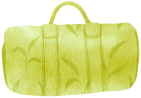 groene strandhanddoek en picknickdeken aquarelstijl png