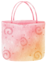 ilustração em aquarela de saco de pano para elemento decorativo de verão png
