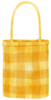 bolsa de tela acuarela ilustración para elemento decorativo de verano png