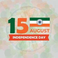 15 de agosto día de la independencia india diseño de publicación en redes sociales vector