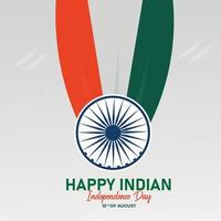 15 de agosto día de la independencia india diseño de publicación en redes sociales vector