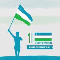Independence day of Uzbekistan Social media Template vector