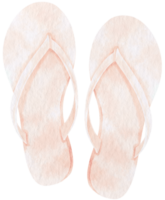 White Sandals watercolor illustration for Summer Decorative Element png