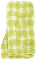 serviette de plage à carreaux verts et couverture de pique-nique aquarelle png