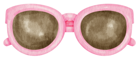 illustration aquarelle de lunettes de soleil roses pour élément décoratif d'été png