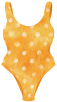 gele polka dot bikini badpakken aquarel stijl voor zomer decoratief element png