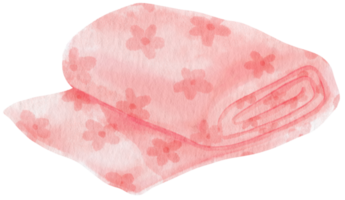 coperta da picnic rosa telo mare in acquerello per l'estate png