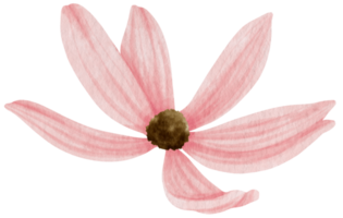 estilo de acuarela de flor rosa para elemento decorativo png