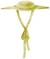 illustrazione dell'acquerello del cappello verde carino per elemento decorativo estivo png