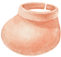 illustrazione dell'acquerello del cappello rosa carino per elemento decorativo estivo png