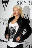 LOS ANGELES, NOV 8 - Christina Aguilera arrives at the SKYRIM Launch Event at Belasco Theater on November 8, 2011 in Los Angeles, CA photo