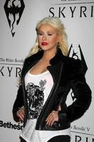 LOS ANGELES, NOV 8 - Christina Aguilera arrives at the SKYRIM Launch Event at Belasco Theater on November 8, 2011 in Los Angeles, CA photo