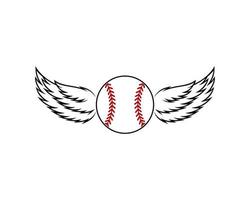 Luxury wings with baseball inside vector