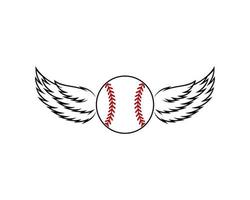 Luxury wings with baseball inside vector