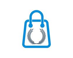 Shopping paper bag with wheat inside vector
