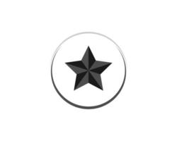 Black star with polygon vector logo