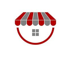 House market with red and silver color vector