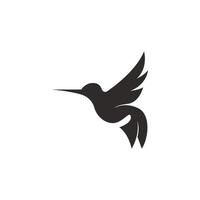 diseño de logotipo de icono de colibrí vector