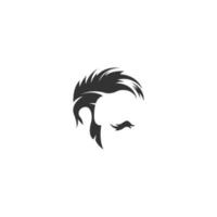 logotipo de icono de estilo de cabello de hombres vector
