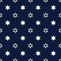 Christmas pattern of stars on blue background vector