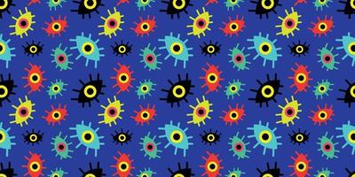 pattern of multicolored abstract eyes. Vector