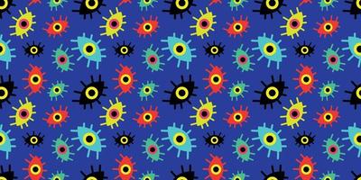 pattern of multicolored abstract eyes. Vector