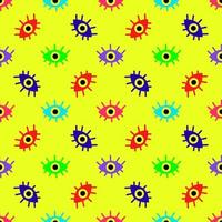 Bright pattern of abstract eyes. Vector