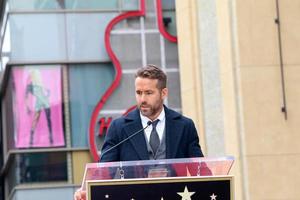 LOS ANGELES, DEC 15 - Ryan Reynolds at the Ryan Reynolds Hollywood Walk of Fame Star Ceremony at the Hollywood and Highland on December 15, 2016 in Los Angeles, CA photo