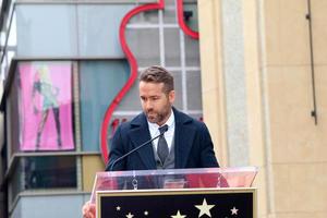 LOS ANGELES, DEC 15 - Ryan Reynolds at the Ryan Reynolds Hollywood Walk of Fame Star Ceremony at the Hollywood and Highland on December 15, 2016 in Los Angeles, CA photo