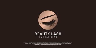 Eyelashes beauty logo for business with creative concept Premium Vector