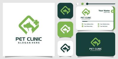 Pet care icon logo design with creative element concept Premium Vector