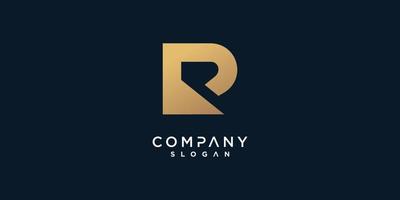 Letter R vector icon logo design with creative unique style Premium Vector