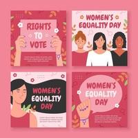 Women's Equality Day Social Media Template vector