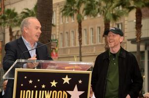LOS ANGELES, DEC 10 - Michael Keaton, Ron Howard at the Ron Howard Star on the Hollywood Walk of Fame at the Hollywood Blvd on December 10, 2015 in Los Angeles, CA photo
