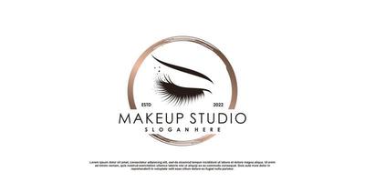 Eyelashes beauty logo for business with creative concept Premium Vector