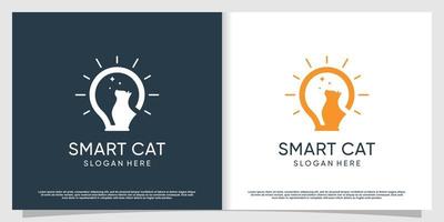 Pet icon logo design with creative element concept Premium Vector