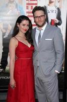 LOS ANGELES, APR 28 -  Lauren Miller, Seth Rogen at the Neighbors Premiere at Village Theater on April 28, 2014 in Westwood, CA photo