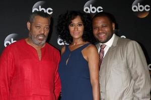 LOS ANGELES, JUL 15 -  Laurence Fishburne, Tracee Ellis Ross, Anthony Anderson at the ABC July 2014 TCA at Beverly Hilton on July 15, 2014 in Beverly Hills, CA photo