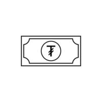 Mongolia Currency, MNT, Togrog, Tugrik. Mongolia Money Icon Symbol. Vector Illustration