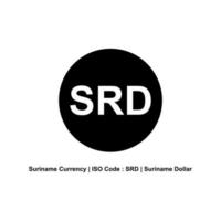 Suriname Currency, SRD, Suriname Money Icon Symbol. Vector Illustration