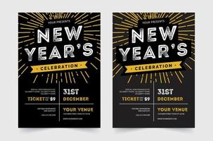 Happy new year 2022 Social Media Post. Set of Flyer, poster, banner, brochure design templates for Happy new year 2022. Vector illustration. Winter holiday Perfect for invitation, card.