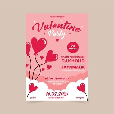 Free PSD  3d valentines day celebration background